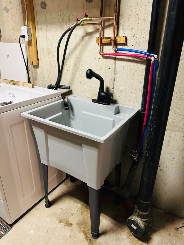 Laundry Room Sink Installation in Kemptville - Delta Plumbers